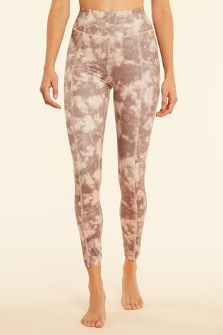 Legging tie and dye hoge taille Edith- Beige en Grijs