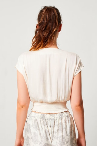 Crop top Texas Ecru