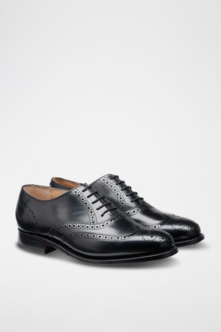 Richelieus en cuir de veau Glasgow - Noir