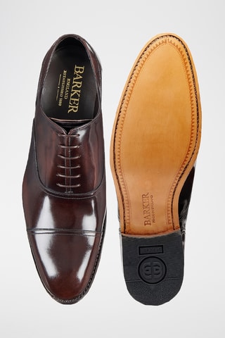 Richelieus en cuir verni Bates - Marron foncé