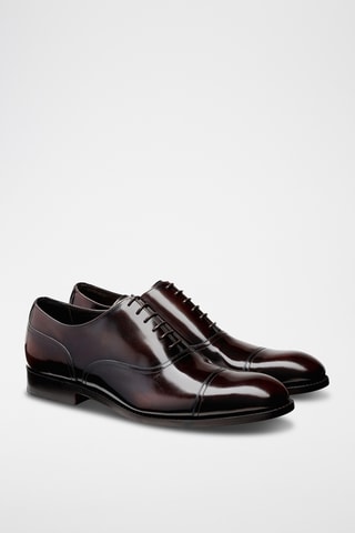 Richelieus en cuir verni Bates - Marron foncé