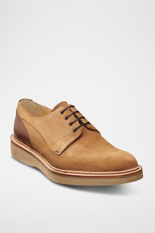 Derbys en cuir de veau Stratton - Marron 