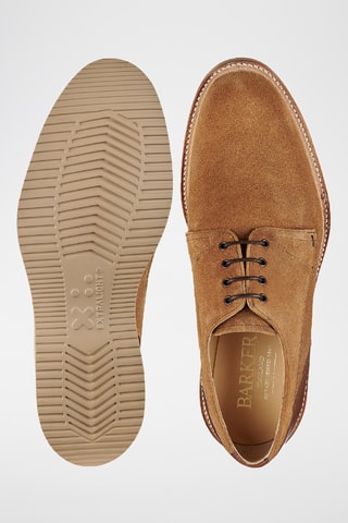 Derbys en cuir de veau Stratton - Marron 
