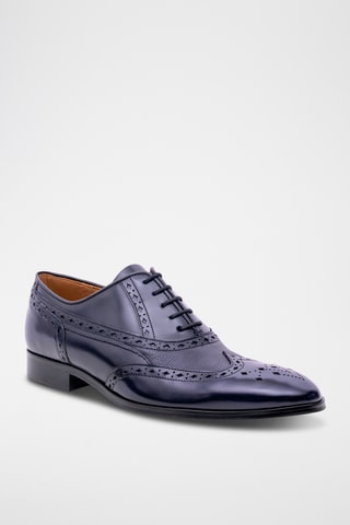 Derbys en cuir Bampton - Bleu marine