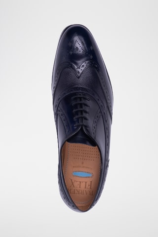 Derbys en cuir Bampton - Bleu marine