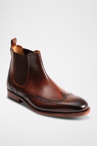 Boots Chelsea en cuir Mersey - Marron