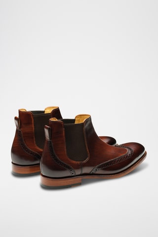 Boots Chelsea en cuir Mersey - Marron