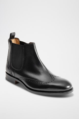 Boots Chelsea en cuir Mersey - Noir