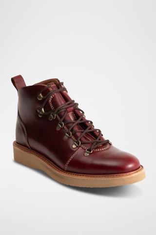 Boots en cuir Frank - Bordeaux