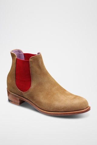 Boots Chelsea en nubuck Violet - Marron clair