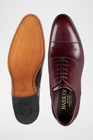 Richelieus en cuir Winsford - Bordeaux
