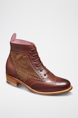 Boots en cuir de veau Grace - Marron