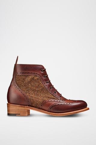 Boots en cuir de veau Grace - Marron