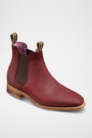 Boots Chelsea en nubuck Gina - Bordeaux