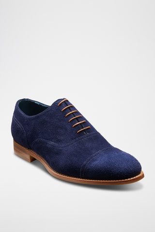 Richelieus en nubuck Pullman - Bleu marine