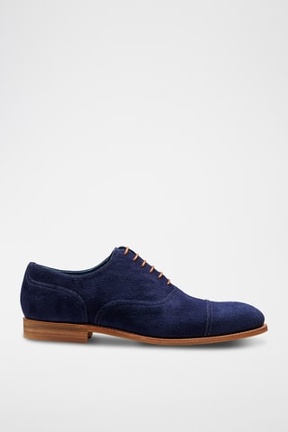 Richelieus en nubuck Pullman - Bleu marine