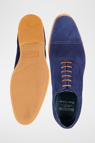 Richelieus en nubuck Pullman - Bleu marine