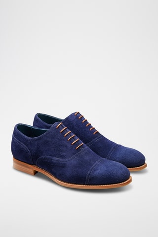 Richelieus en nubuck Pullman - Bleu marine