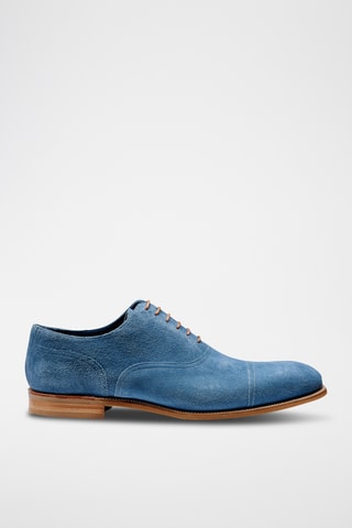 Richelieus en nubuck Pullman - Bleu cobalt
