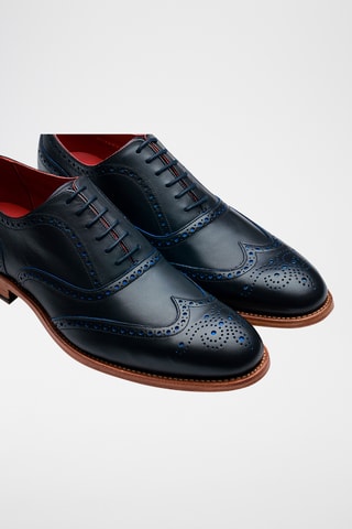 Richelieus en cuir de veau Brando 2 - Bleu marine
