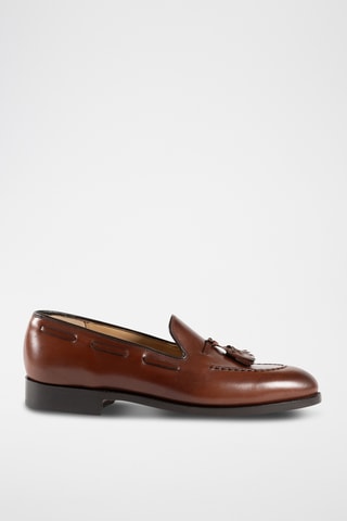 Slippers en cuir de veau Pevensey - Marron foncé