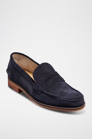 Mocassins en nubuck Caruso - Bleu marine