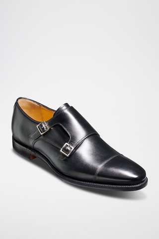 Derbys à boucles en cuir de veau Edison - Noir