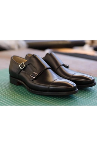 Derbys à boucles en cuir de veau Edison - Noir