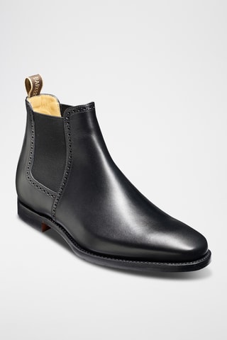 Boots Chelsea en cuir de veau Hawkin - Noir