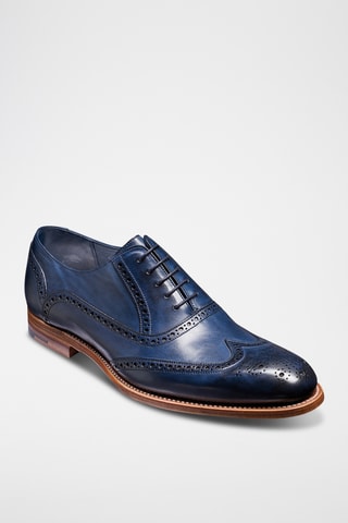 Richelieus en cuir Valiant - Bleu marine