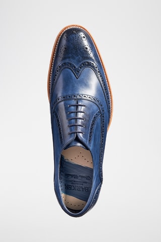 Richelieus en cuir Valiant - Bleu marine