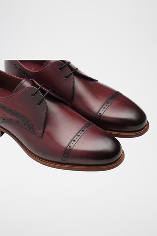 Derbys en cuir Ealing - Bordeaux