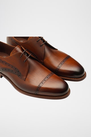 Derbys en cuir Ealing - Marron