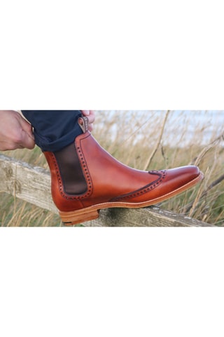 Boots Chelsea en cuir Moreton - Camel