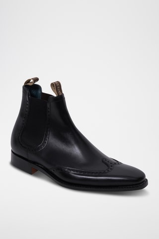 Boots Chelsea en cuir de veau Moreton - Noir