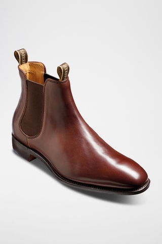 Boots Chelsea en cuir de veau Mansfield - Marron