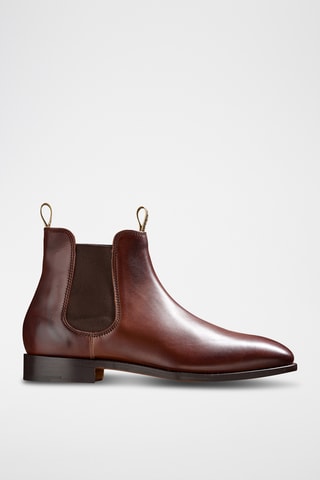 Boots Chelsea en cuir de veau Mansfield - Marron