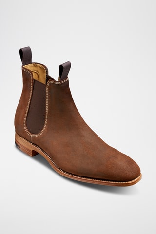 Boots Chelsea en cuir Mansfield - Marron 