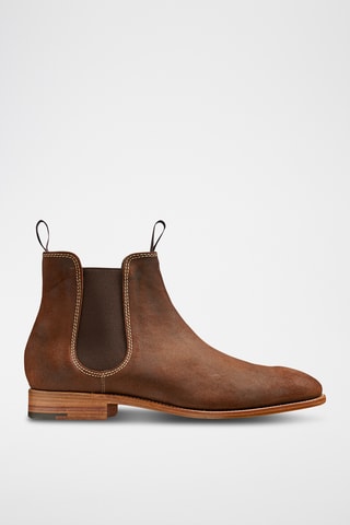 Boots Chelsea en cuir Mansfield - Marron 