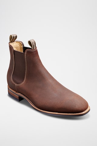 Boots Chelsea en cuir Mansfield - Marron foncé