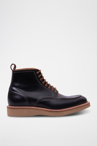 Boots en cuir de veau Indiana - Noir
