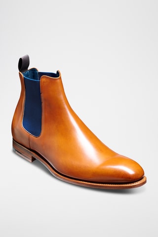 Boots Chelsea en cuir de veau Hopper - Camel