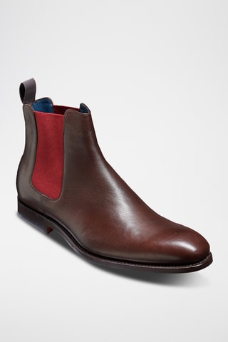 Boots Chelsea en cuir Hopper - Marron foncé