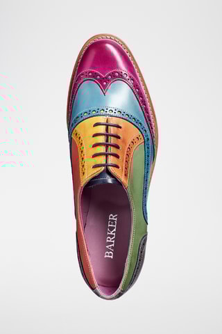 Richelieus en cuir Fearne - Fuchsia et bleu clair