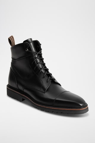 Boots en cuir de veau Hawes - Noir