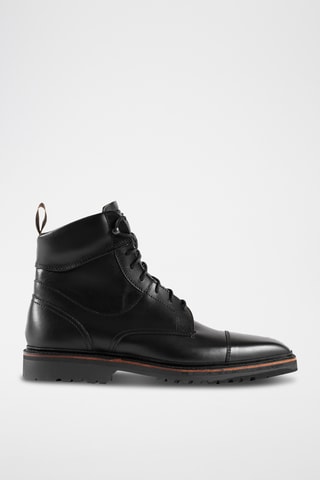 Boots en cuir de veau Hawes - Noir