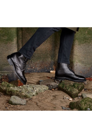 Boots en cuir Donegal - Noir