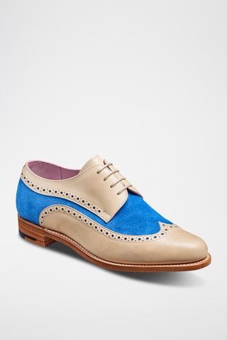 Derbys en cuir Cassie - Beige et ciel