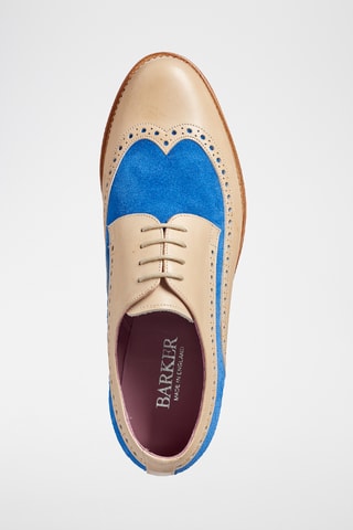 Derbys en cuir Cassie - Beige et ciel
