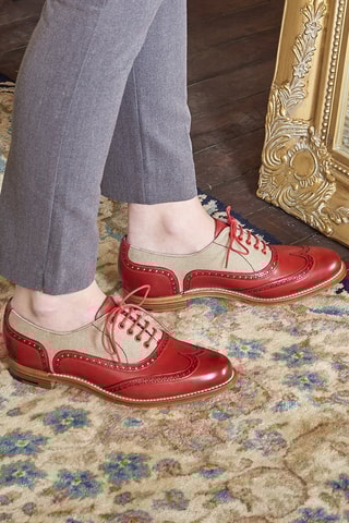 Derbys en cuir Ali - Rouge